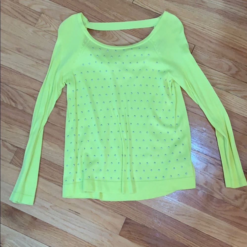 Studded open back sweater